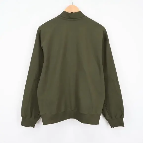 American Giant Men's Fleece Bomber Jacket Deep Olive Size Medium NWOT